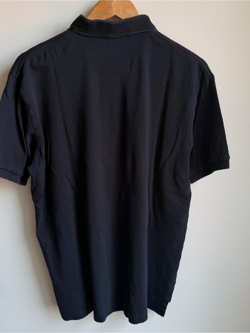 Polo Ralph Lauren Short Sleeve Polo Shirt Mens Black Large Red Pony - Picture 4 of 7
